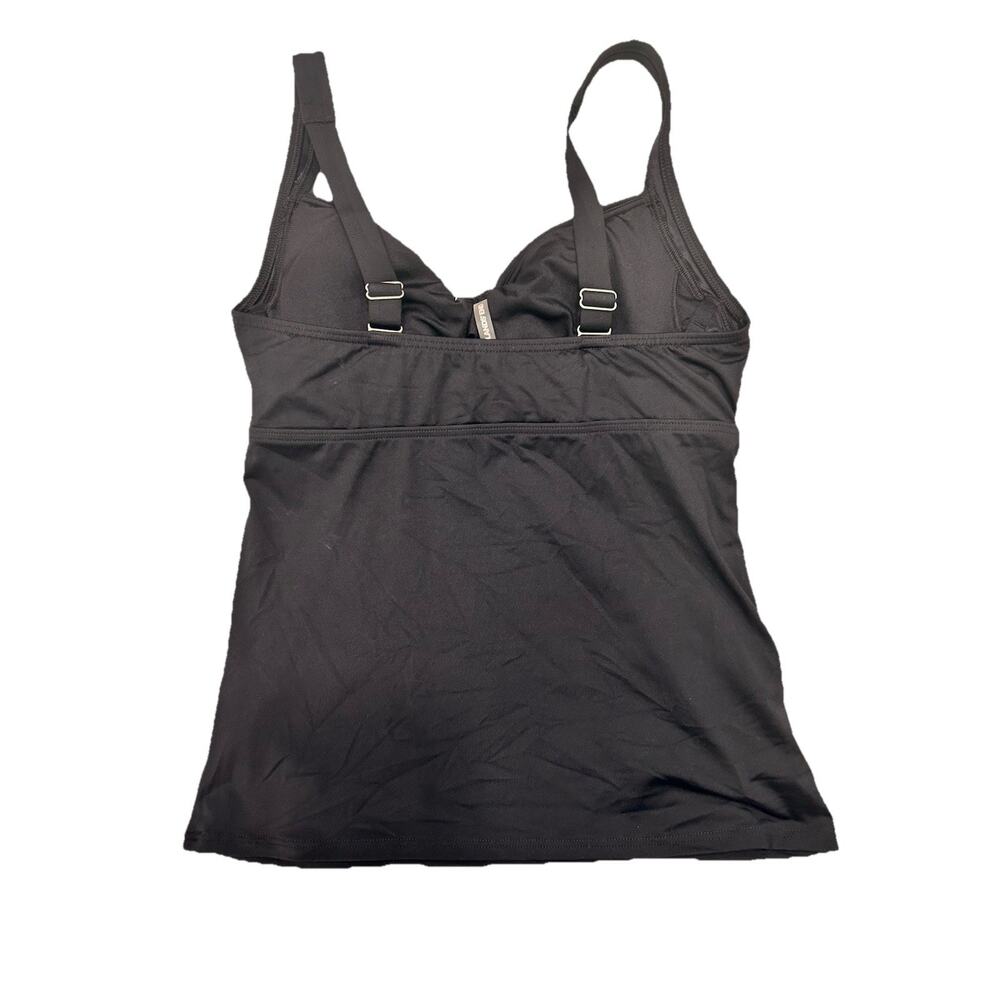 Lands' End Women's Black Tankini Top - Size 6D - Padded Beach Summer - Picture 2 of 5